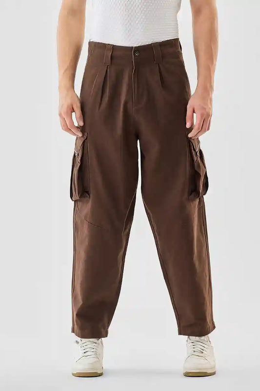 Straight Fit Twill Cargo Pants