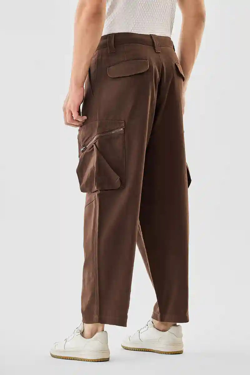 Straight Fit Twill Cargo Pants