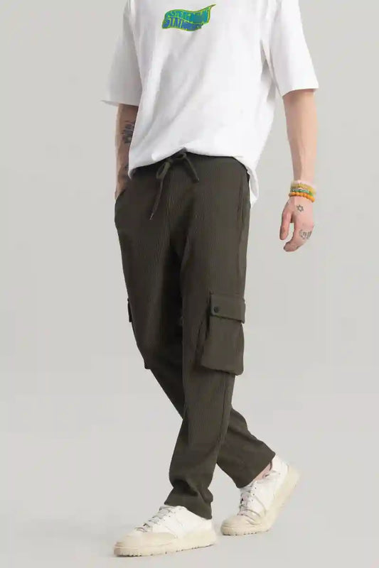 Pockethrive Olive Corduroy Cargo Pant