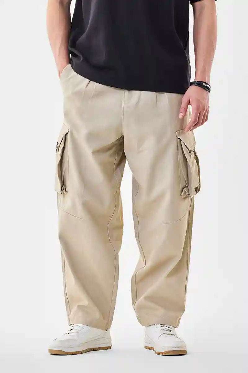 Straight Fit Twill Cargo Pants