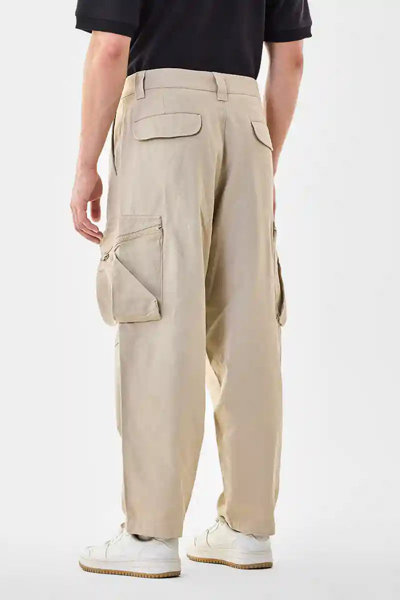 Straight Fit Twill Cargo Pants