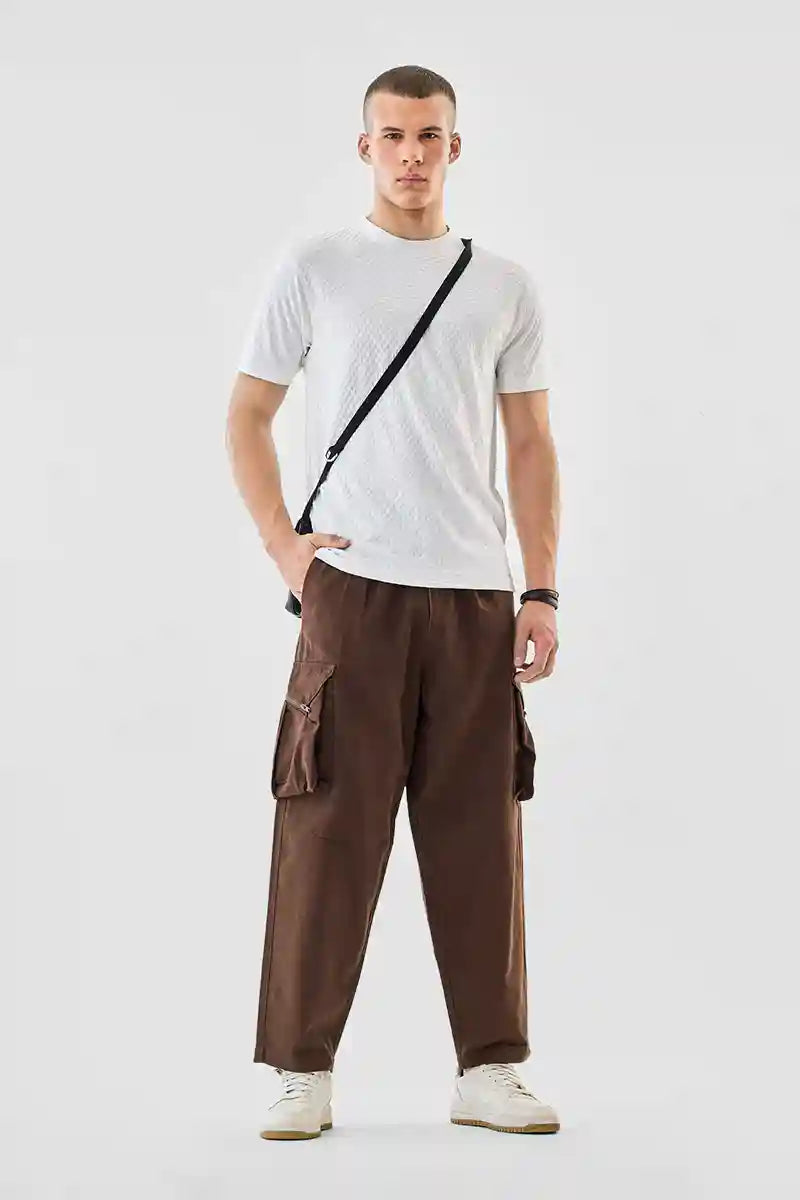 Straight Fit Twill Cargo Pants